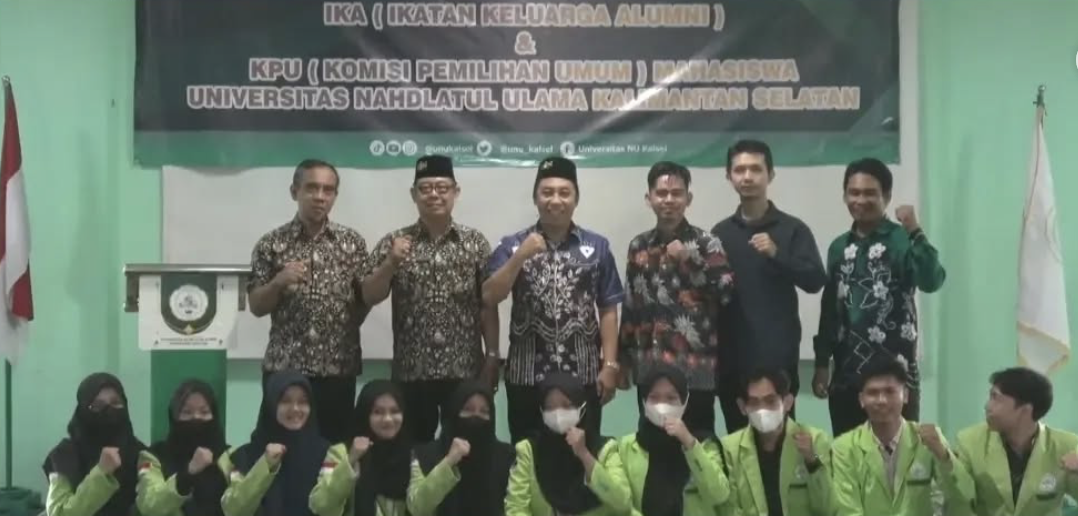 Perkuat Sinergi Alumni dan Demokrasi Kampus, Rektor UNU Kalsel Lantik Pengurus IKA dan KPU Mahasiswa